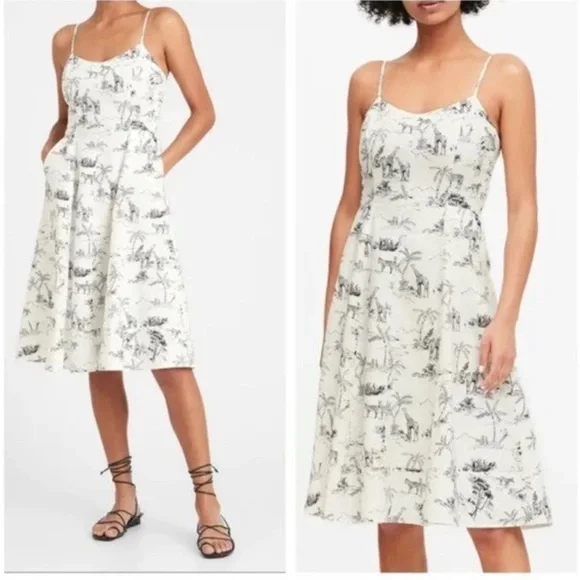 Banana Republic | Dresses | Banana Republic Safari Toile Linencotton Midi  Dress Nwot | Poshmark